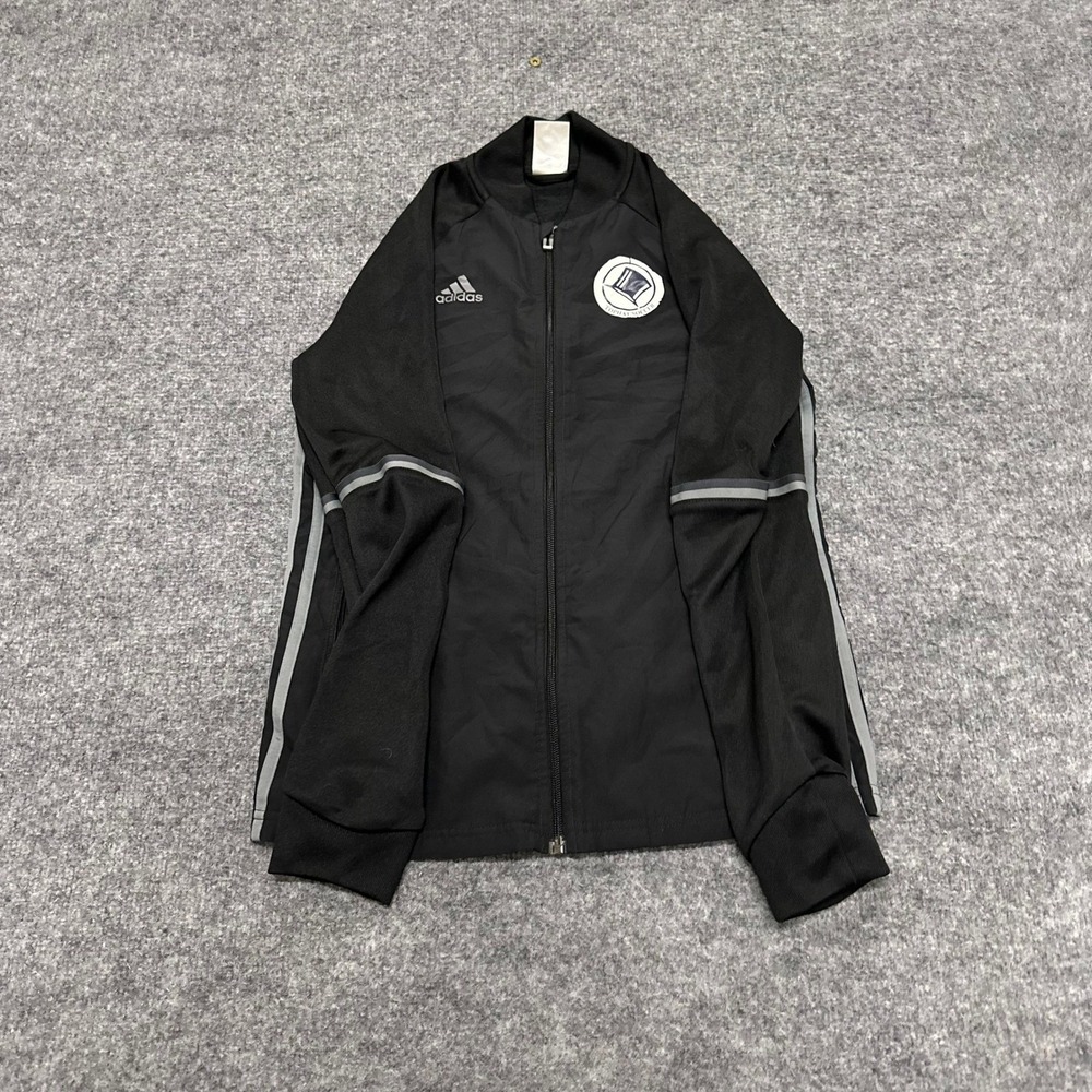 Adidas Track Jacket Womens Size S Black Climacool Soccer NTH Tophat Full Zip